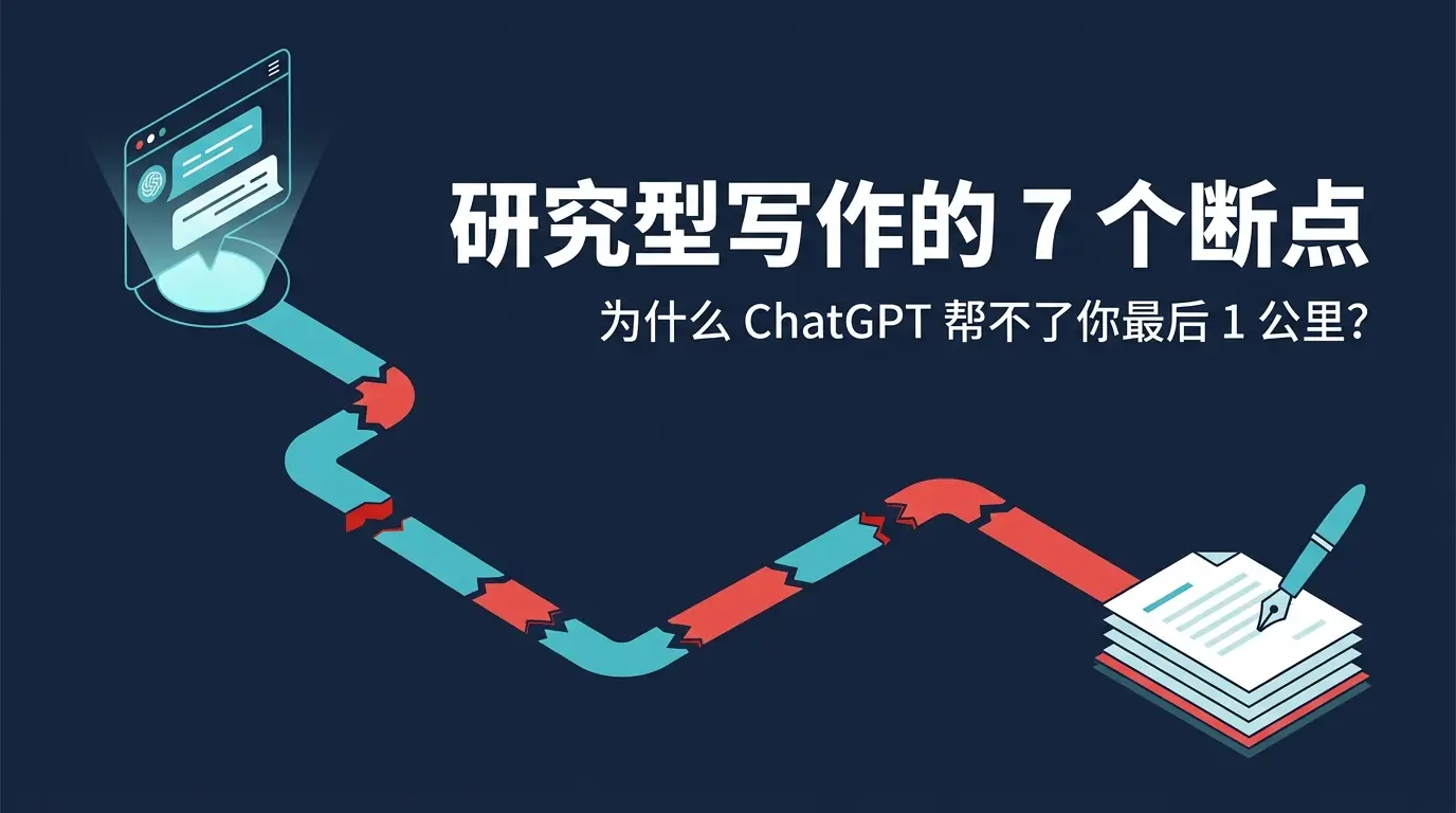 研究型写作的 7 个断点:为什么 ChatGPT 帮不了你最后 1 公里?