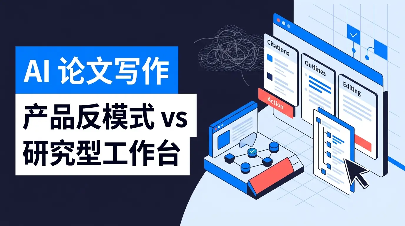 AI 自动生成论文靠谱吗：为什么“一键代写”是产品反模式，而你需要研究型工作台
