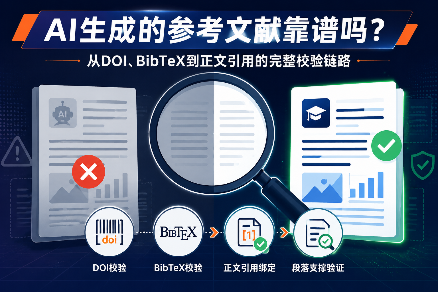 AI 生成的参考文献靠谱吗?从 DOI、BibTeX 到正文引用的完整校验链路
