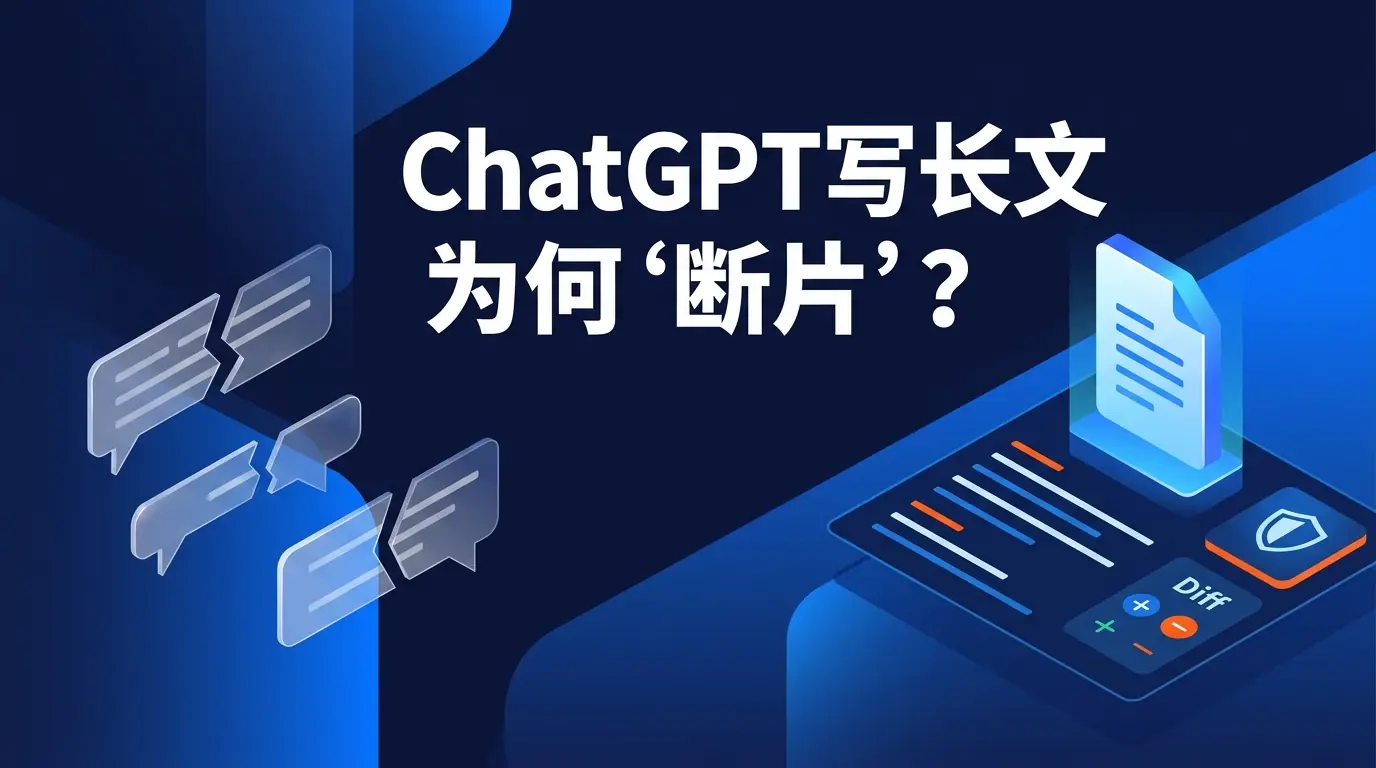 为什么 ChatGPT 写长文总会“断片”？从对话框局限到研究型 AI 写作的“对账”方案