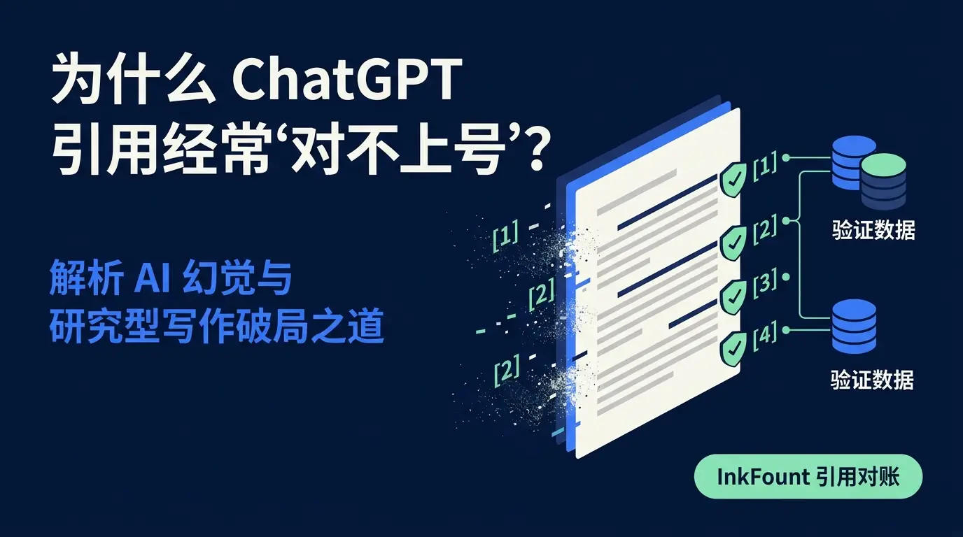 为什么 ChatGPT 写的论文引用经常“对不上号”？深度解析 AI 幻觉与研究型写作的破局之道